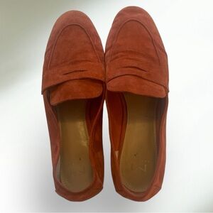 Marc Fisher Bright orange suede flats